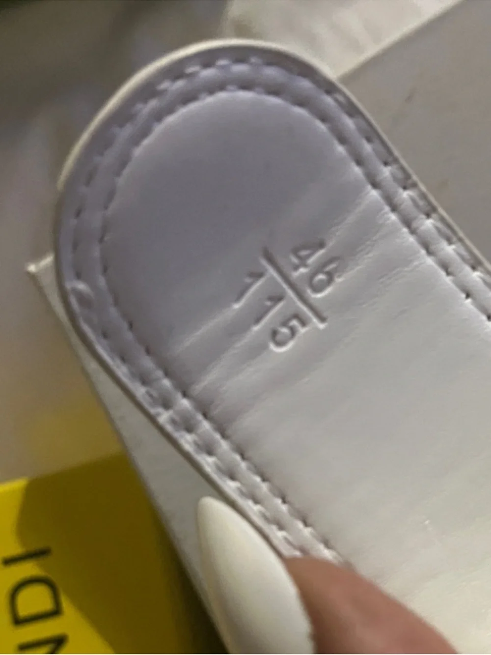 Fendi White Leather Slide Sandal with Gold Accent